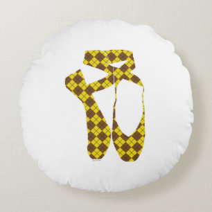 Team Pointe Ballet Argyle Round Cushion