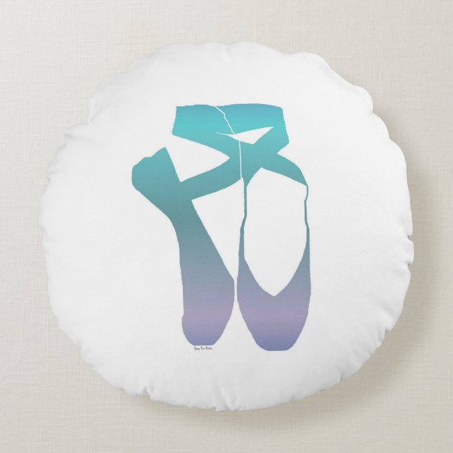 Team Pointe Ballet Ocean Round Cushion (Front)