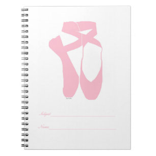 Team Pointe Ballet Pointe Pink Spiral Notebook