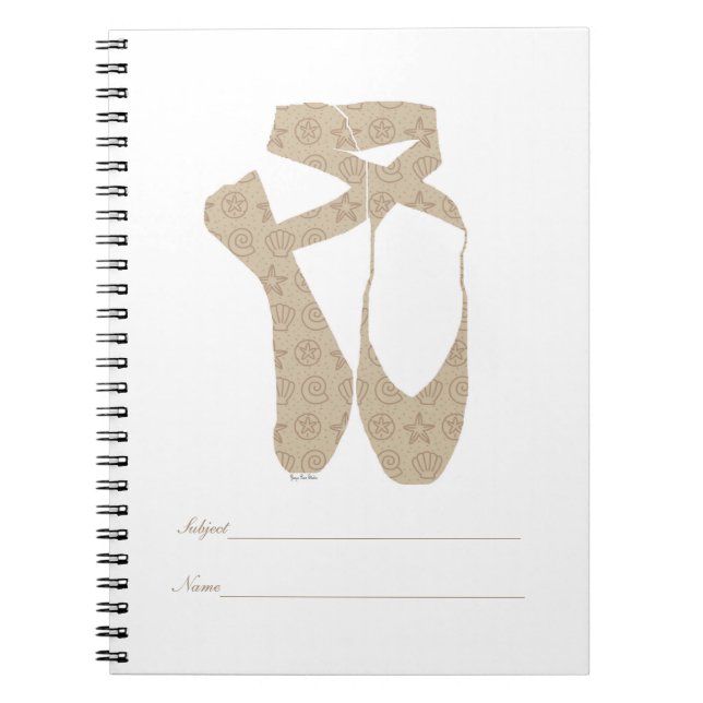Team Pointe Ballet Sand Spiral Notebook (Front)