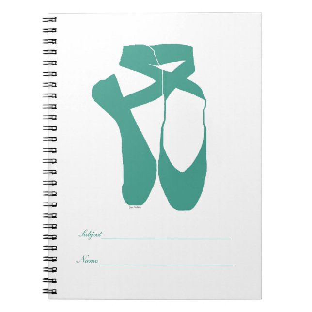 Team Pointe Ballet Seafoam Notebook (Front)