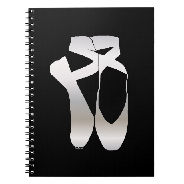 Team Pointe Ballet Silhouette Spiral Notebook (Front)
