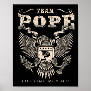 Team Pope Family Name Lifetime Member  Poster