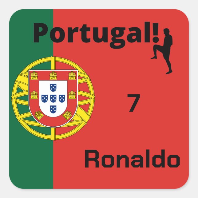 Team Portugal Flag Edition, custom Square Sticker (Front)