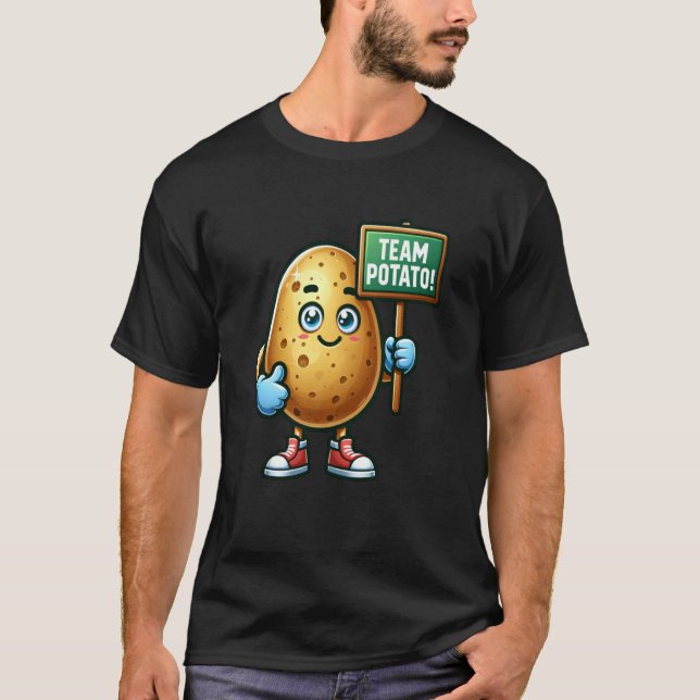 Team Potato, Baked Potato Mascot, Funny Vegetable T-Shirt (Front)