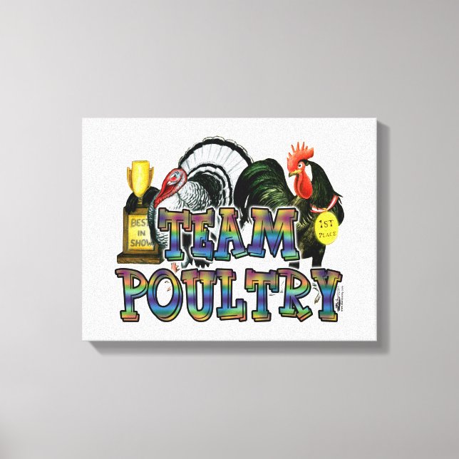 Team Poultry Canvas Print (Front)