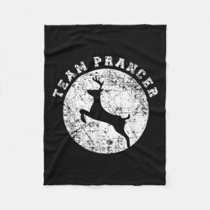 Team Prancer T Shirt, Funny Cute Christmas Gift Ki Fleece Blanket