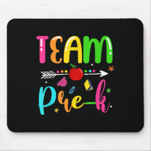 Team Pre-k Pre Kindergarten Teacher Student Back T Mouse Pad