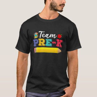 Team Pre-K Pre Kindergarten Teacher Student Back T T-Shirt