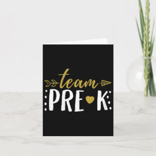 Team Pre-k Preschool Teacher Student Arrow Card