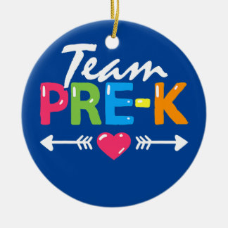 Team Pre K PreSchool Teacher Student Back To Ceramic Tree Decoration