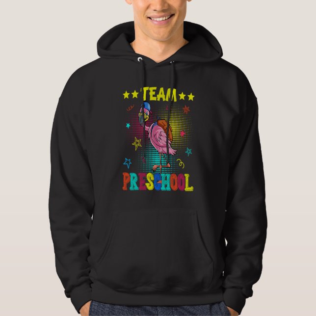 Team Preschool Flamingo  Student Teacher Back To S Hoodie (Front)