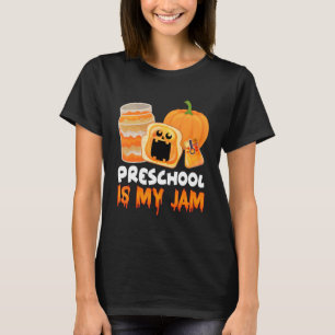 Team Preschool Grade Is My Jam Rainbow Halloween C T-Shirt