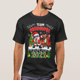 Team Principal 2022 Christmas Tree Dabbing Santa R T-Shirt
