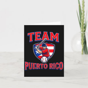 Team Puerto Rico Baseball Flag Patriotic  Card