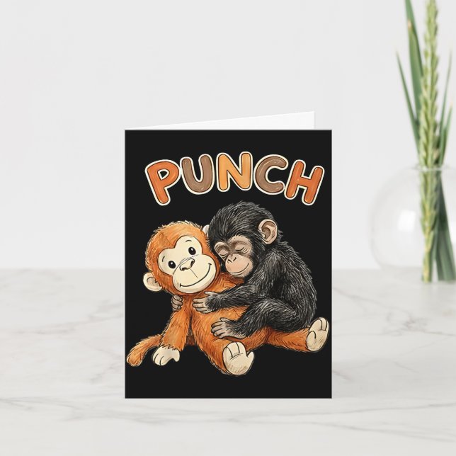 Team punch - baby monkey punch  card (Front)