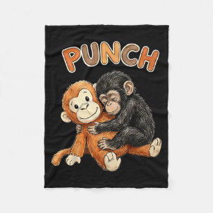 Team punch - baby monkey punch  fleece blanket