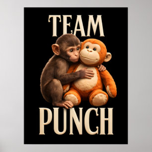 Team Punch Baby Monkey Punch Fun Fight Poster