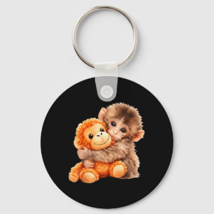 Team Punch Baby Monkey Punch Trend Meme Graphic Key Ring