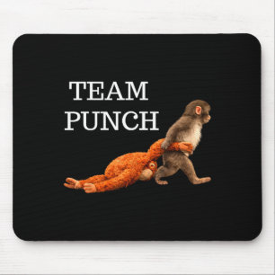 Team punch baby monkey punch trend meme graphic Te Mouse Pad