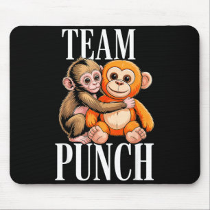 Team punch - cute baby monkey Team punch - cute ba Mouse Pad