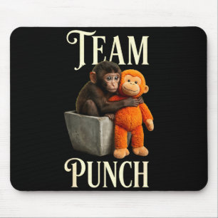 Team punch japan baby monkey punch mouse pad