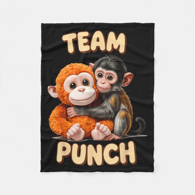 Team punch - monkey punch  fleece blanket (Front)