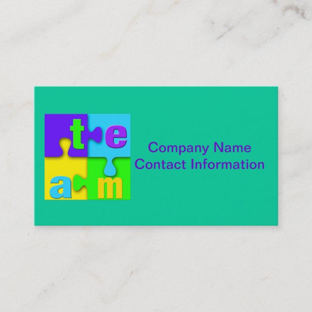 Team Puzzle Business Cards (Front)