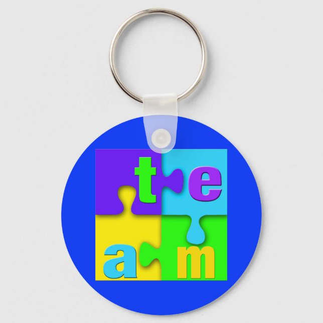 Team Puzzle Keychain (Front)