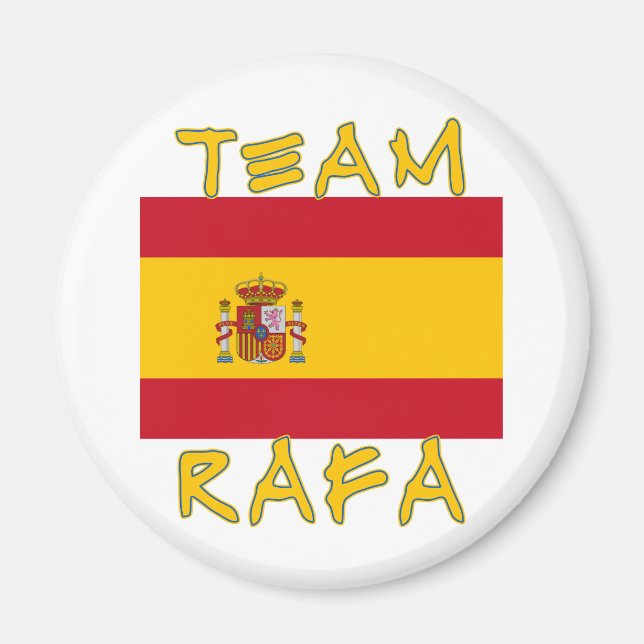 Team Rafa with Spanish Flag Magnet (Front)