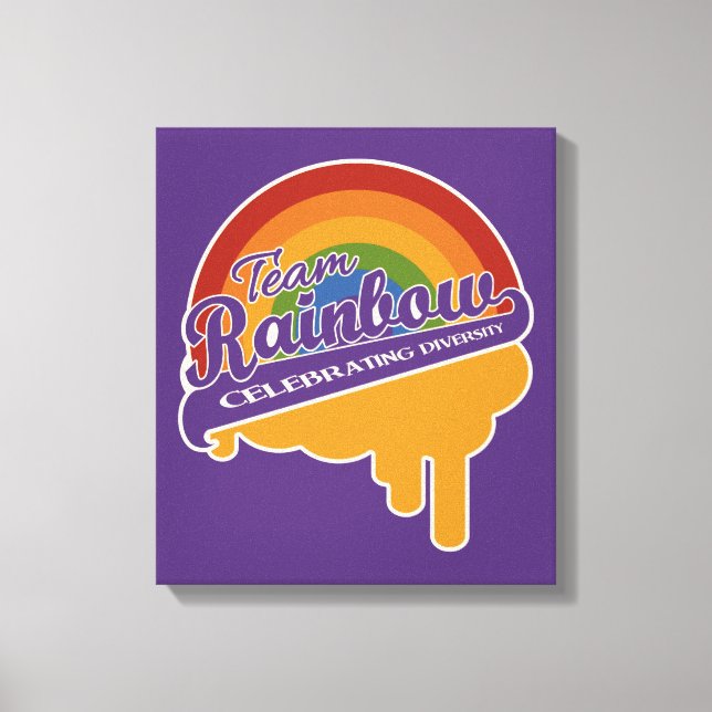 Team Rainbow custom canvas print (Front)