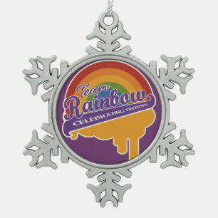 Team Rainbow custom Christmas ornament