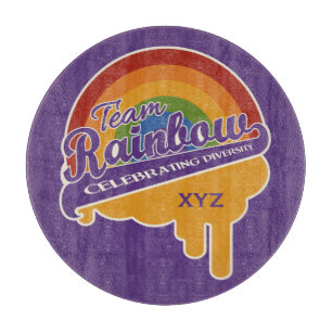Team Rainbow custom cutting board