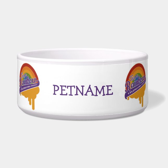 Team Rainbow custom pet bowl (Front)