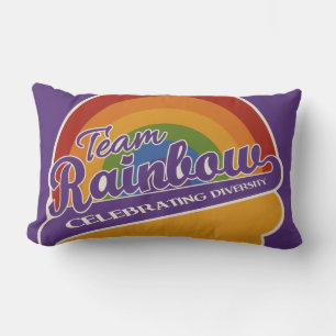 Team Rainbow custom throw pillow