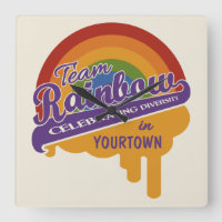 Team Rainbow custom wall clock