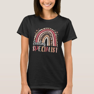 Team Reading Specialist First Day Of School Leopar T-Shirt