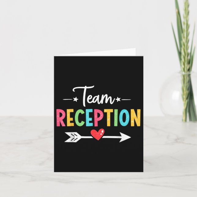 Team Reception Nursery Teacher Student Back To Sch Card (Front)