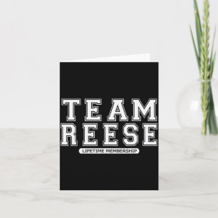 Team Reese Family Surname Reunion Crew Member Gift Card