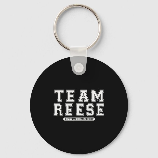Team Reese Family Surname Reunion Crew Member Gift Key Ring (Front)