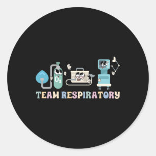 Team Respiratory Therapist Squad Respiratory Thera Classic Round Sticker