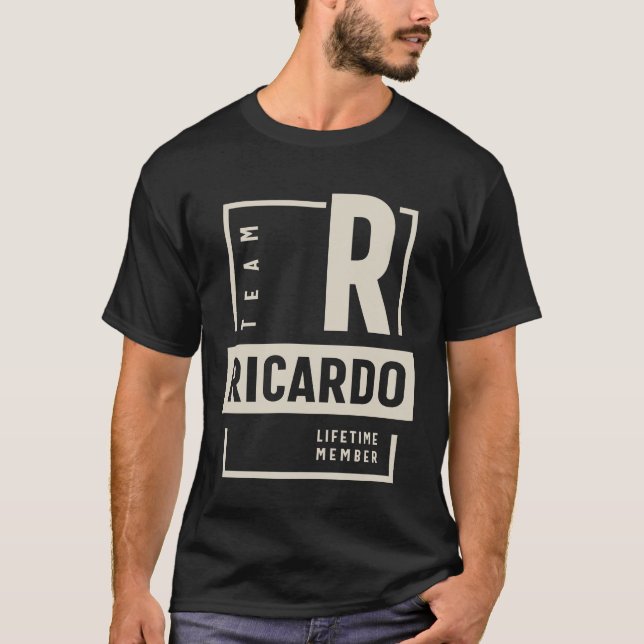 Team Ricardo Lifetime Member Ricardo Name  T-Shirt (Front)