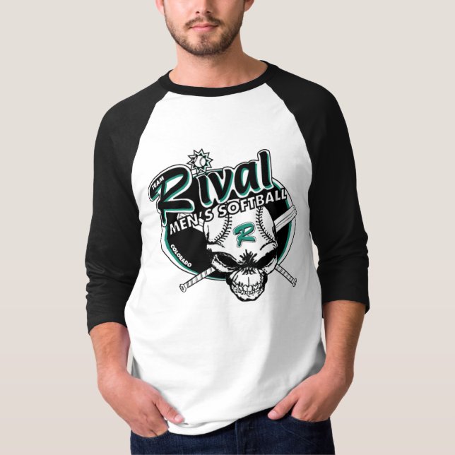 Team Rival Raglan (Grey/Black) T-Shirt (Front)