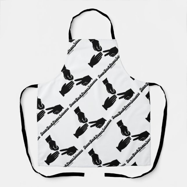 Team Rock Paper Scissors Hand Game Decision Maker Apron (Front)