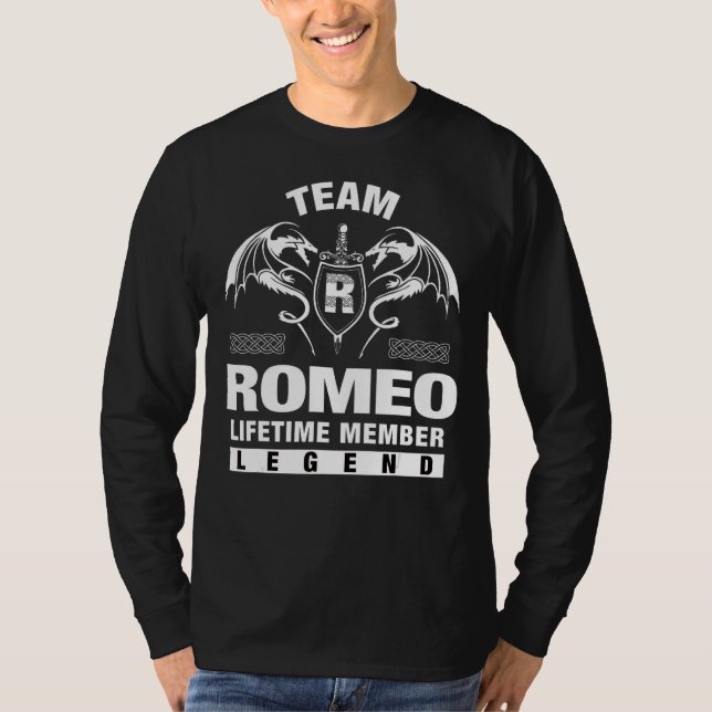 Team Romeo Lifetime Member T-Shirt (Front)