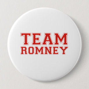 TEAM ROMNEY 10 CM ROUND BADGE