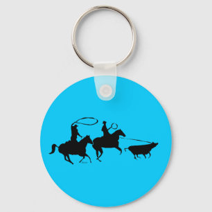 team ropers 100 key ring