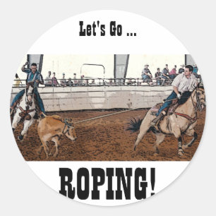 Team Ropers Classic Round Sticker