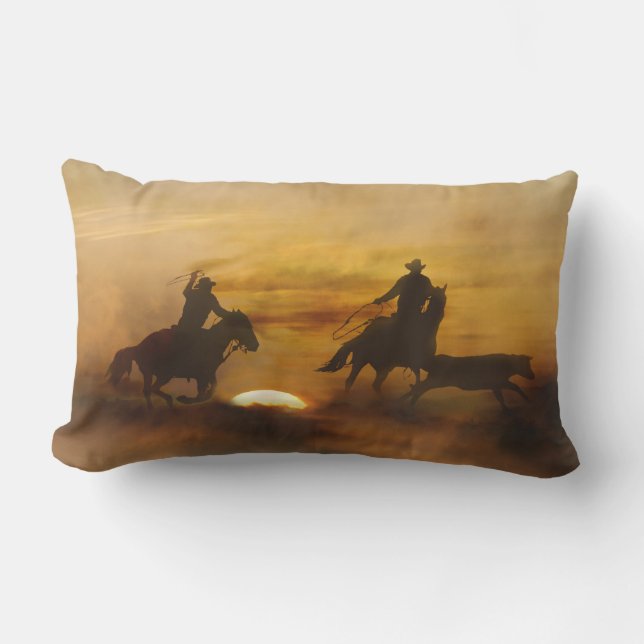 Team Roping Decor Pillow (Front)