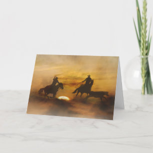 Team Roping Thank You Card